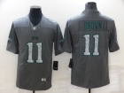 Philadelphia Eagles #11 Aj Brown Grey with Camo Number Fashion Limited Jersey