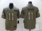 Philadelphia Eagles #11 Aj Brown 2019 Olive with Camo Number Salute to Service Limited Jersey