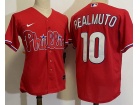 Nike Philadelphia Phillies #10 J.T. Realmuto Red Cool Base Jersey