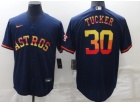 Nike Houston Astros #30 Kyle Tucker Blue Rainbow Cool Base Jersey