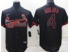 Nike St. Louis Cardinals #4 Yadier Molina Black Lights Out Jersey