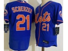 Nike New York Mets #21 Max Scherzer Blue Flexbase Jersey