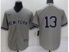 Nike New York Yankee #13 Grey Cool Base Jersey