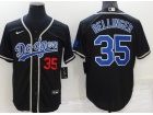 Nike Los Angeles Dodgers #35 Cody Bellinger Black Throwback Cool Base Jersey