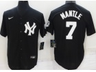 Nike New York Yankees #7 Mickey Mantle Black Throwback Jersey