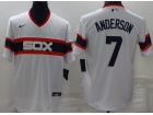 Nike Chicago White Sox #7 Tim Anderson White Throwback Jersey