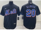 Nike New York Mets #20 Pete Alonso Black Cool Base Jersey