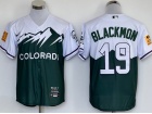 Nike Colorado Rockies #19 Charlie Blackmon Green City Cool Base Jersey