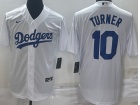 Nike Los Angeles Dodgers #10 Justin Turner White Cool Base Jersey