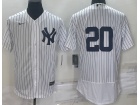 Nike New York Yankee #20 White Flexbase Jersey