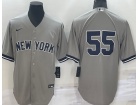 Nike New York Yankees #55 Grey Cool Base Jersey