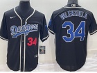 Nike Los Angeles Dodgers #34 Fernando Valenzuela Black Throwabck Cool Base Jersey