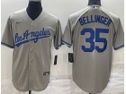 Nike Los Angeles Dodgers #35 Cody Bellinger Grey Los Angeles Cool Base Jersey