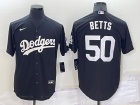 Nike Los Angeles Dodgers #50 Mookie Betts Black Cool Base Jersey