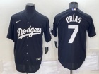 Nike Los Angeles Dodgers #7 Julio Urias Black Cool Base Jersey