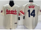 Nike Los Angeles Angels #14 Tyler Wade Cream City Cool Base Jersey