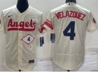 Nike Los Angeles Angels #4 Andrew Velazquez Cream City Flexbase Jersey