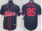 San Francisco 49ers #85 George Kittle Black Baseball Jersey