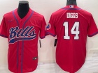 Buffalo Bills #14 Stefon Diggs Red Baseball Jersey