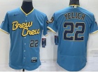 Nike Milwaukee Brewers #22 Christian Yelich Baby Blue City Flexbase Jersey