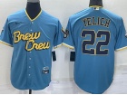 Nike Milwaukee Brewers #22 Christian Yelich Baby Blue City Cool Base Jersey