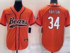 Chicago Bears #34 Walter Payton Orange Baseball Jersey