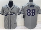 Dallas Cowboys #88 CeeDee Lamb Grey Baseball Jersey