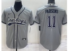 Dallas Cowboys #11 Micah Parsons Grey Baseball Jersey