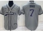 Dallas Cowboys #7 Trevon Diggs Grey Baseball Jersey