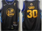 Nike Golden State Warriors #30 Stephen Curry Black Champion Jersey