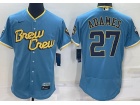 Nike Milwaukee Brewers #27 Willy Adames Baby Blue City Flexbase Jersey