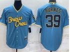 Nike Milwaukee Brewers #39 Corbin Burnes Baby Blue City Flexbase Jersey