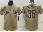 Nike San Diego Padres #38 Jorge Alfaro Tan Cool Base Jersey