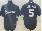 Nike Atlanta Braves #5 Freddie Freeman Black Turn Back Jersey