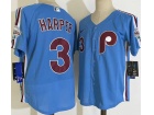 Nike Philadelphia Phillies #3 Bryce Harper Blue Flebxase Jersey