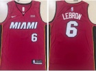 Nike Miami Heat #6 Lebron James Red Jersey