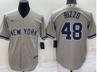 Nike New York Yankees #48 Anthony Rizzo Grey Cool Base Jersey