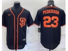 Nike San Francisco Giants #23 Joc Pederson Black Cool Base Jersey