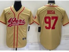 San Francisco 49ers #97 Nick Bosa Gold Baseball Jersey