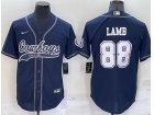 Dallas Cowboys #88 CeeDee Lamb Blue Baseball Jersey