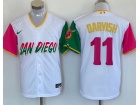 Nike San Diego Padres #11 Yu Darvish  White City Cool Base Jersey