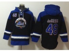 New York Mets #48 Jacob deGrom Black Hoodies