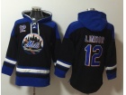 New York Mets #12 Francisco Lindor Black Hoodies