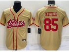 San Francisco 49ers #85 George Kittle Gold Baseball Jersey