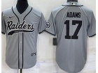 Las Vegas Raiders #17 Davante Adams Grey Baseball Jersey