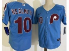 Nike Philadelphia Phillies #10 J.T. Realmuto Blue Limited Players Jersey