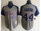 Atlanta Braves #44 Hank Aaron Grey Throwback Jersey