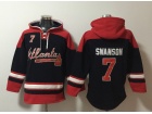 Nike Atlanta Braves #7 Dansby Swanson Blue Hoodie