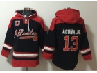 Nike Atlanta Braves #13 Ronald Acuna Jr Blue Hoodie