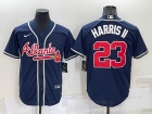 Nike Atlanta Braves #23 Michael Harris II Navy Blue Cool Base Jersey